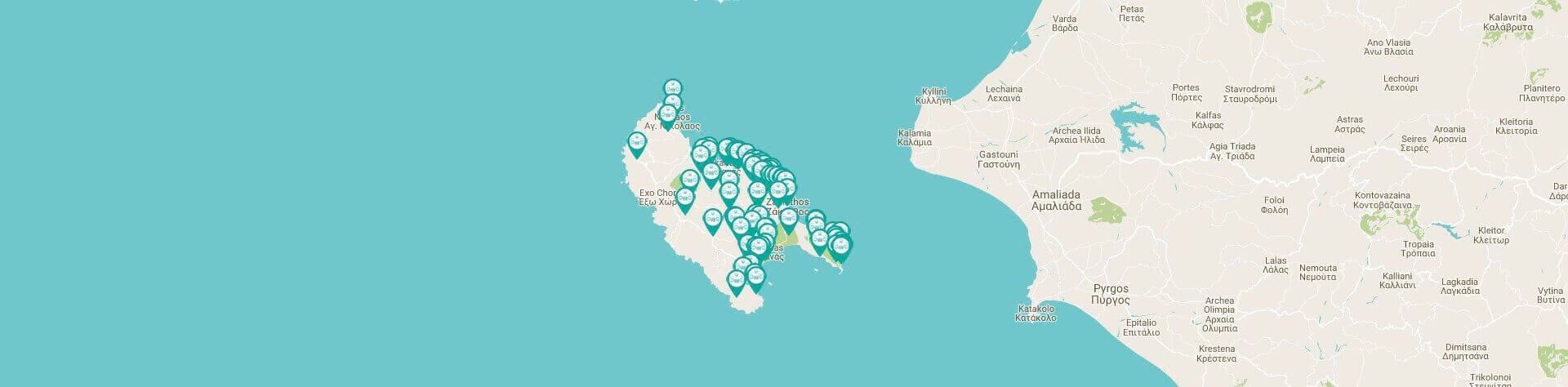 map zakynthos villas